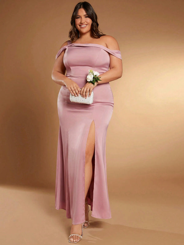 Ropa de Mujer, Bodas & Eventos, Boda Mujer Plus, Vestidos de Dama de Honor en Tallas Grandes, Rosa vieja