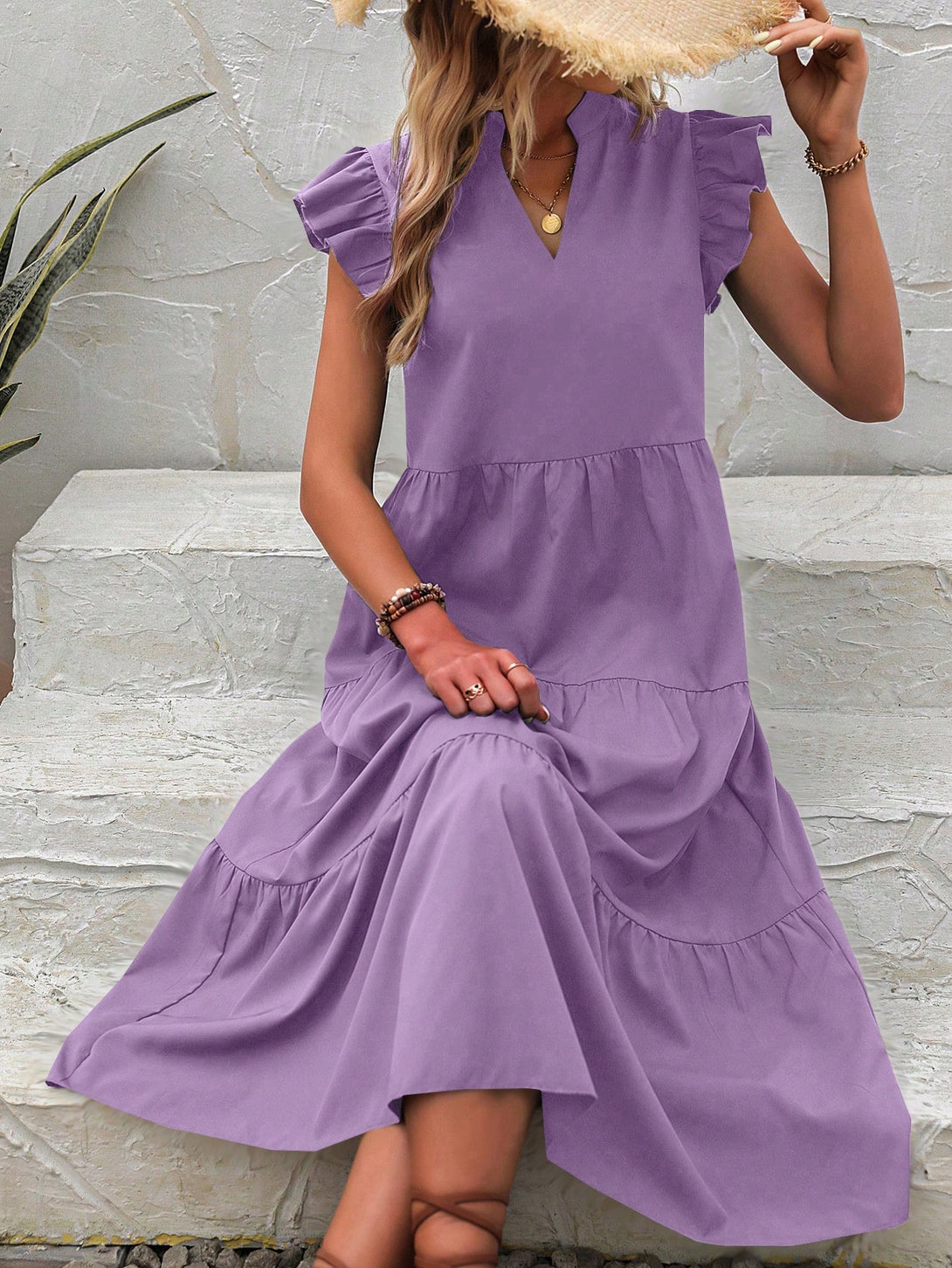 Ropa de Mujer, Ropa de Mujer, Vestidos de mujer, Vestidos midi para mujer, Morado