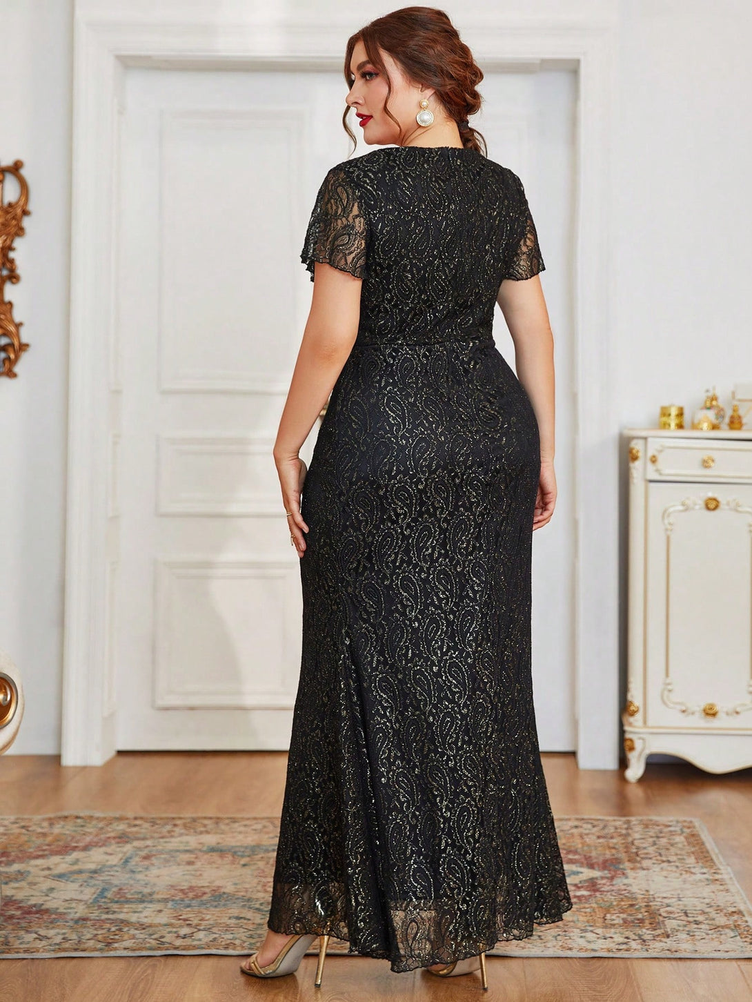 Ropa de Mujer, Bodas & Eventos, Boda Mujer Plus, Vestidos para la Madre de la Novia en Tallas Grandes, Negro