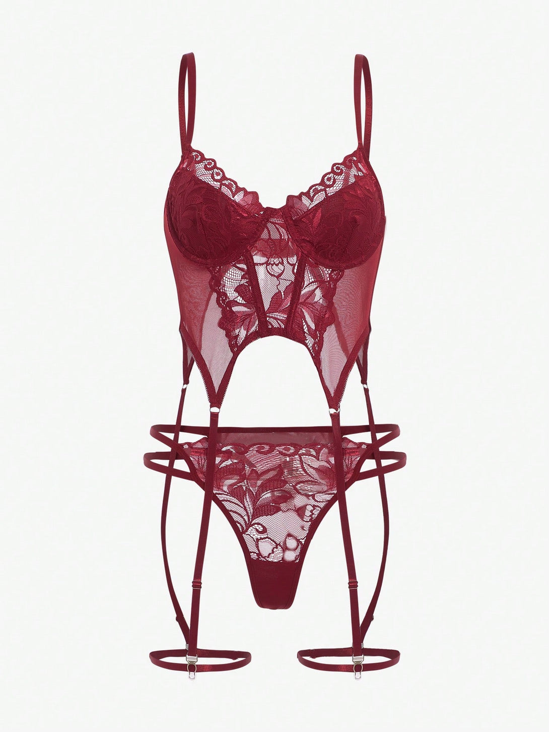 Ropa Interior y Ropa de Dormir, Ropa Interior & Disfraces Sexy de Mujer, Lencería Sexy para Mujeres, Bustiers y Corsés Sexy de Mujer, 11649236, Burdeos