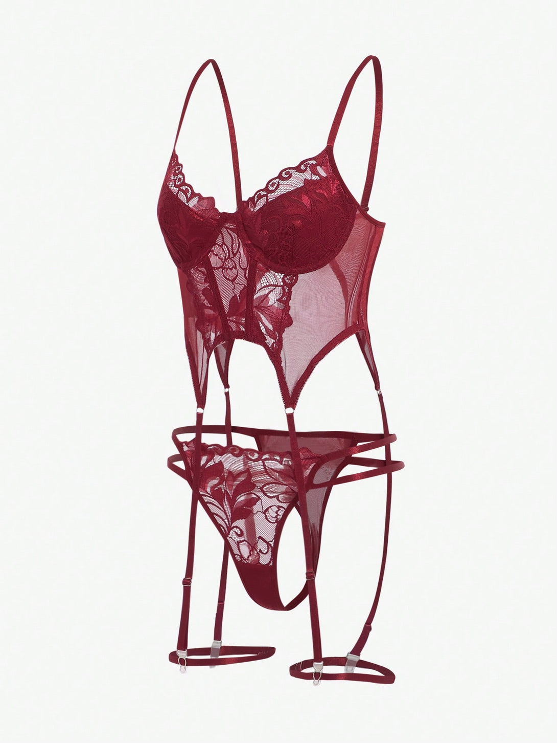 Ropa Interior y Ropa de Dormir, Ropa Interior & Disfraces Sexy de Mujer, Lencería Sexy para Mujeres, Bustiers y Corsés Sexy de Mujer, 11649236, Burdeos