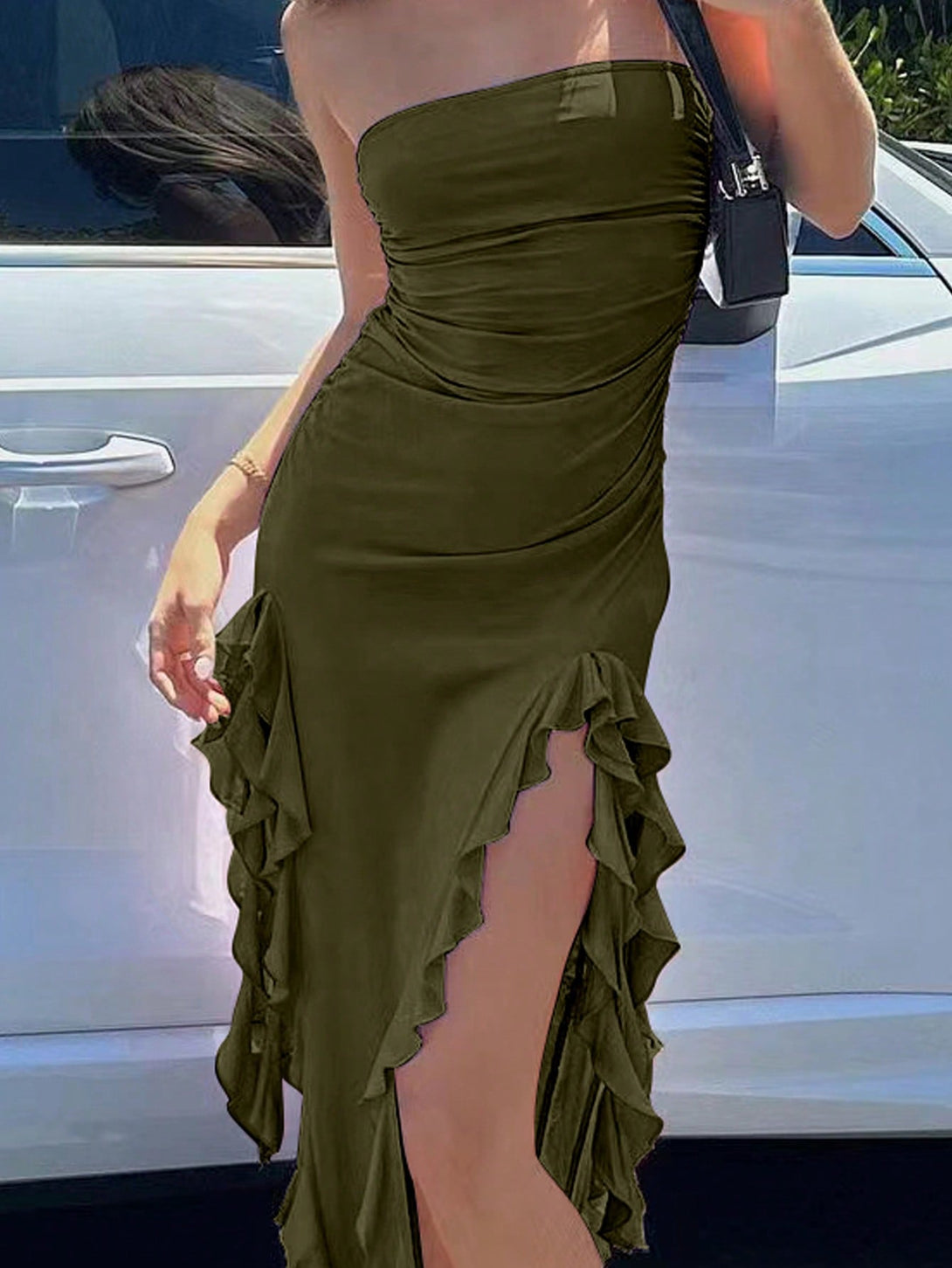 Ropa de Mujer, Ropa de Mujer, Vestidos de mujer, Vestidos midi para mujer, Colección de trajes de mujer, Verde militar