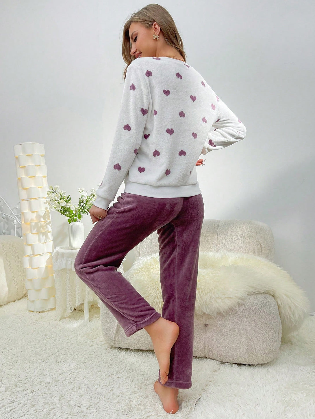 Ropa Interior y Ropa de Dormir, Pijama & Ropa de Descanso de Mujer, Ropa de Dormir para Mujeres, Sets de Pijamas de Mujer, 21029742, Morado