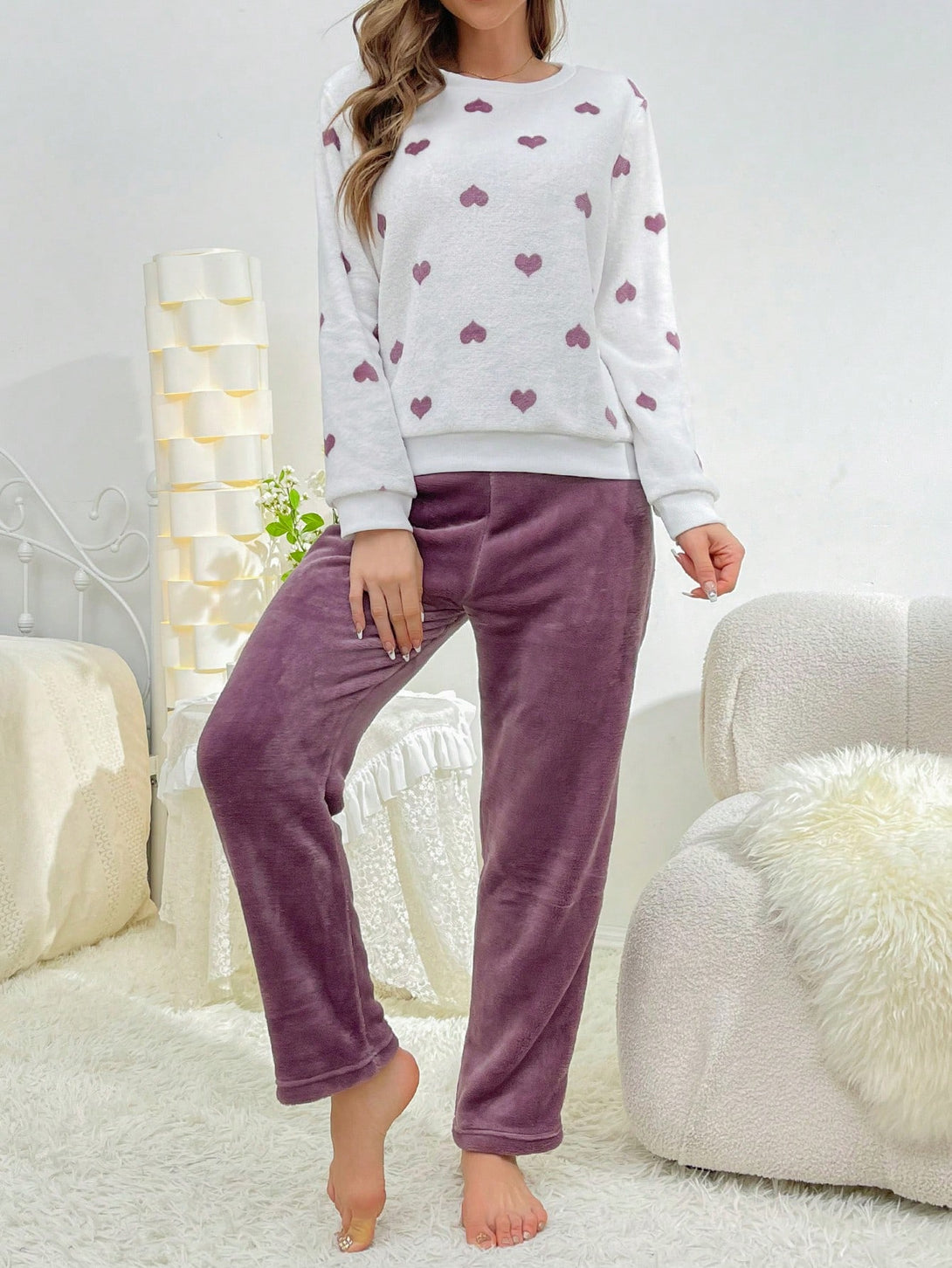 Ropa Interior y Ropa de Dormir, Pijama & Ropa de Descanso de Mujer, Ropa de Dormir para Mujeres, Sets de Pijamas de Mujer, 21029742, Morado