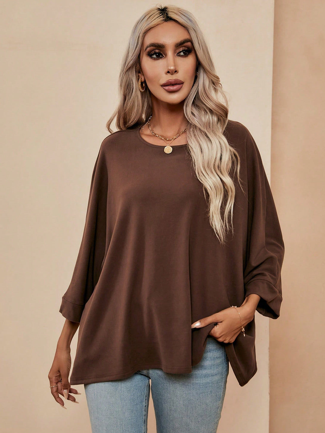 Ropa de Mujer, Ropa de Mujer, Tops & Blusas & Camisetas de Mujer, Camisetas de Mujer, Café integral