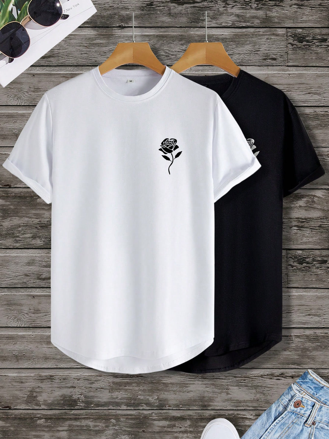 Hombres, Ropa de hombre, Tops para Hombre, Camisetas de hombre, 21269526, Blanco y Negro