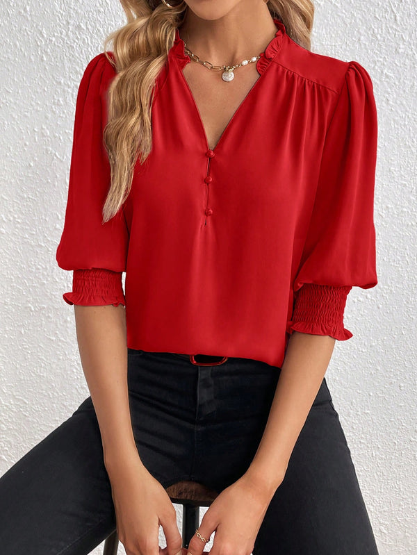 Ropa de Mujer, Ropa de Mujer, Tops & Blusas & Camisetas de Mujer, Blusas de Mujer, Rojo