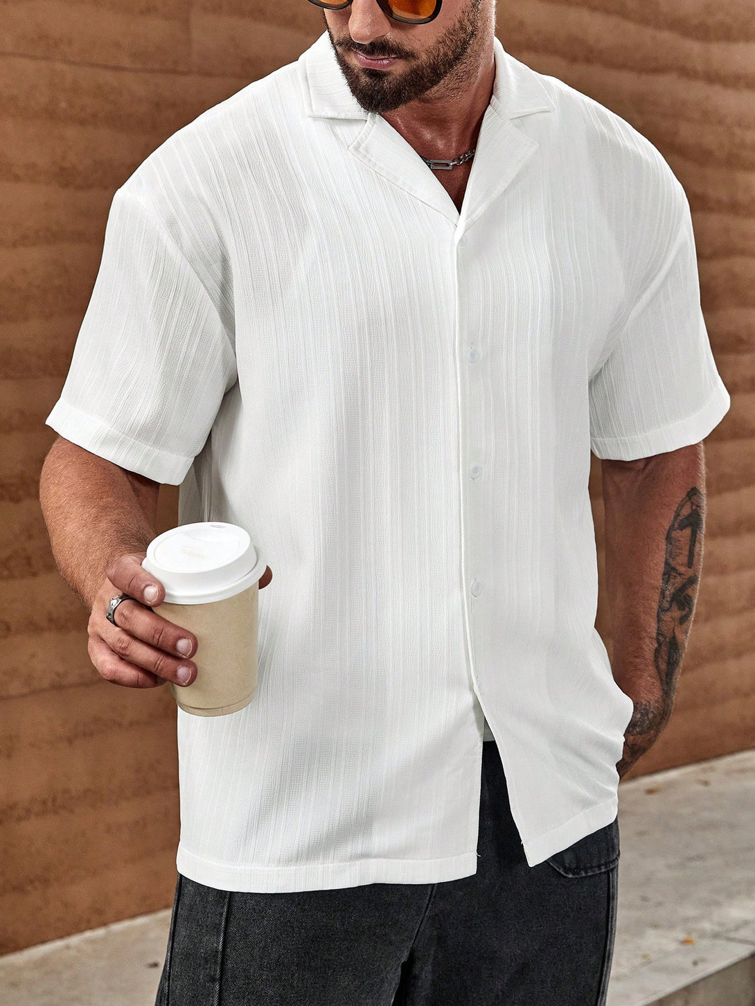 Hombres, Ropa de hombre, Tops para Hombre, Camisas  para hombre, OUTFITS LOOKBOOK, 21196743, Blanco