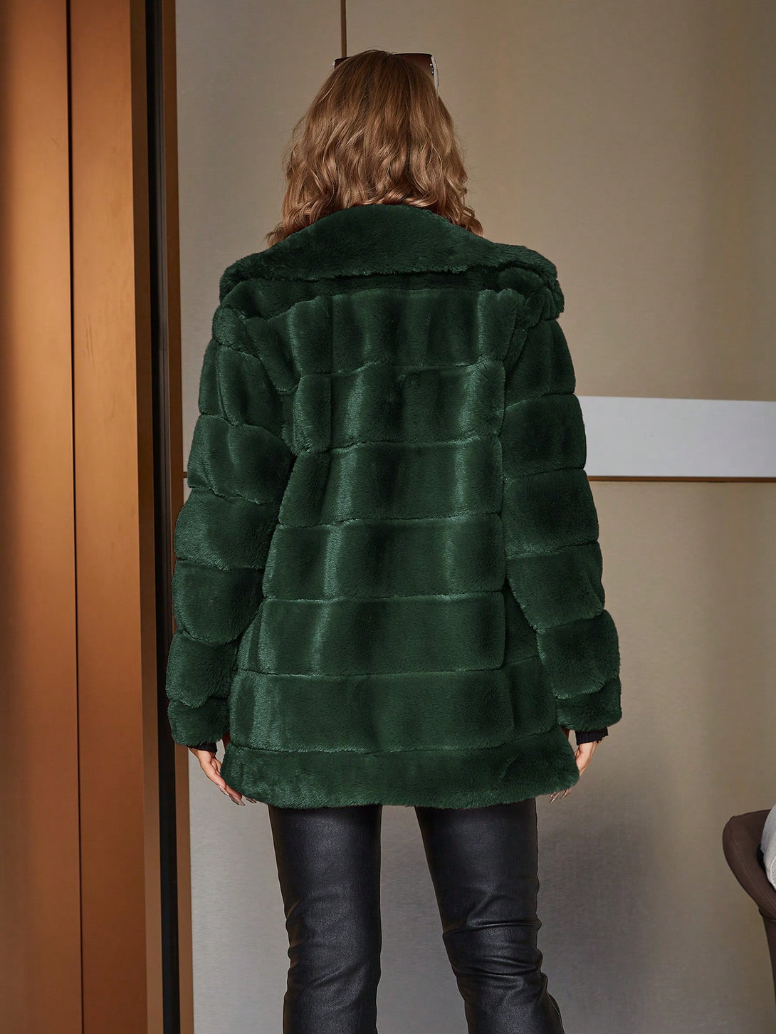 Ropa de Mujer, Ropa de Exterior para Mujer, Abrigos de Pieles Similares para Mujer, , 20283043, Verde Oscuro