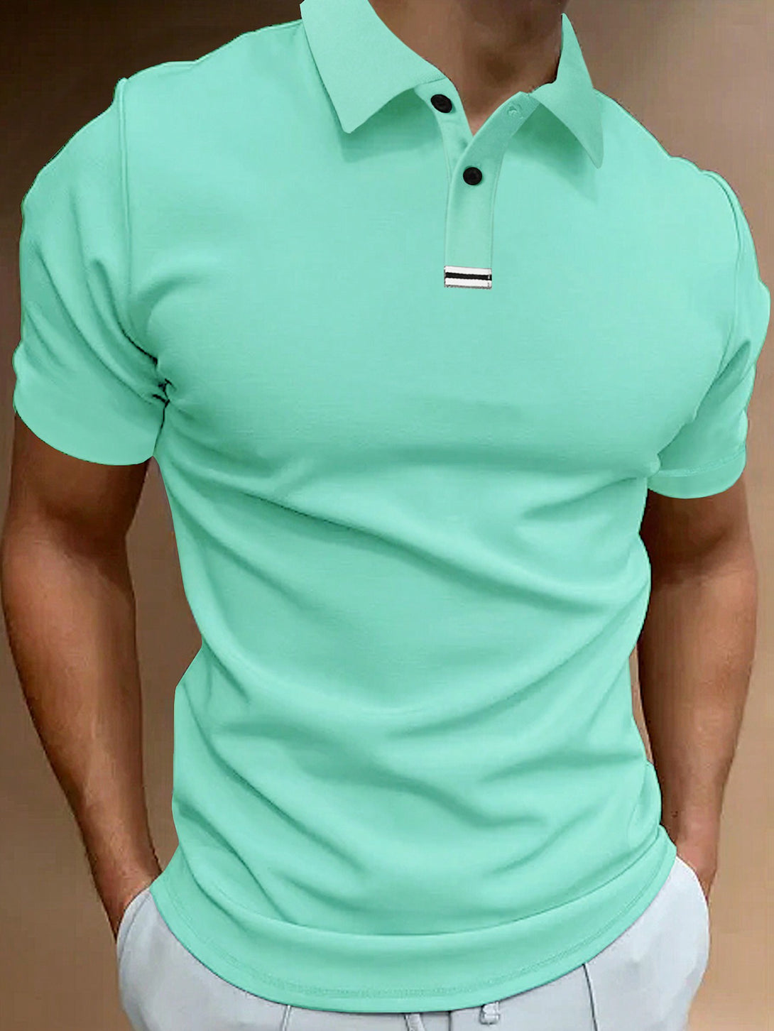 Hombres, Ropa de hombre, Tops para Hombre, Polos para Hombre, 20995261, verde menta