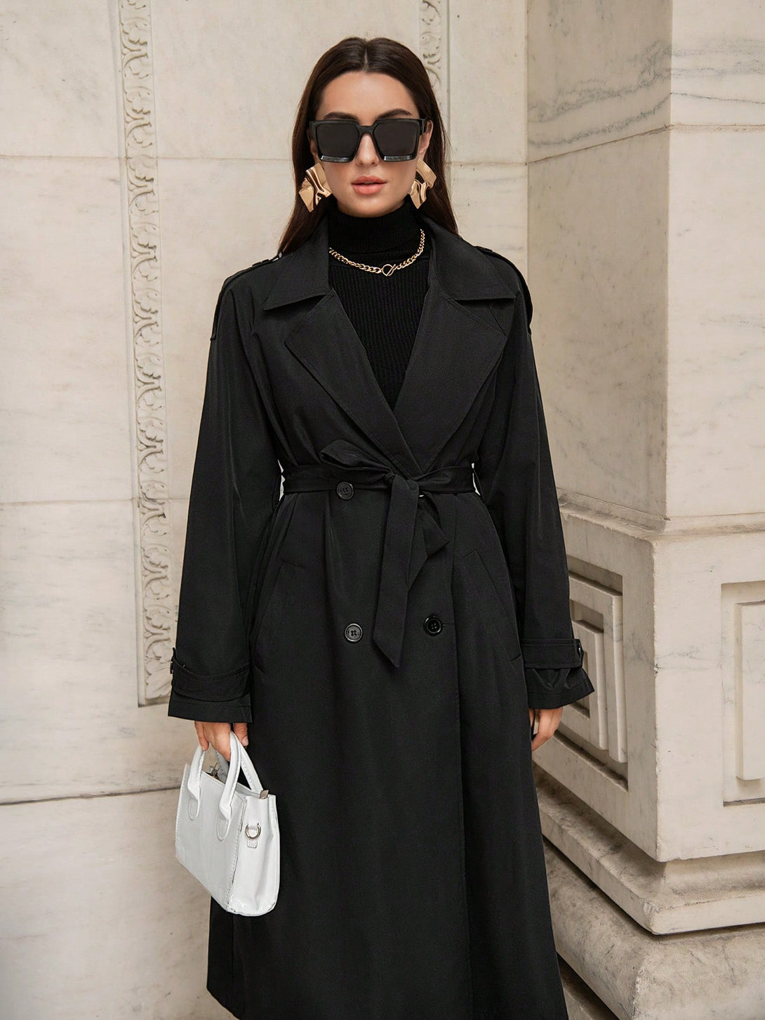 Ropa de Mujer, Ropa de Exterior para Mujer, Gabardinas para Mujer, 21612099, Negro