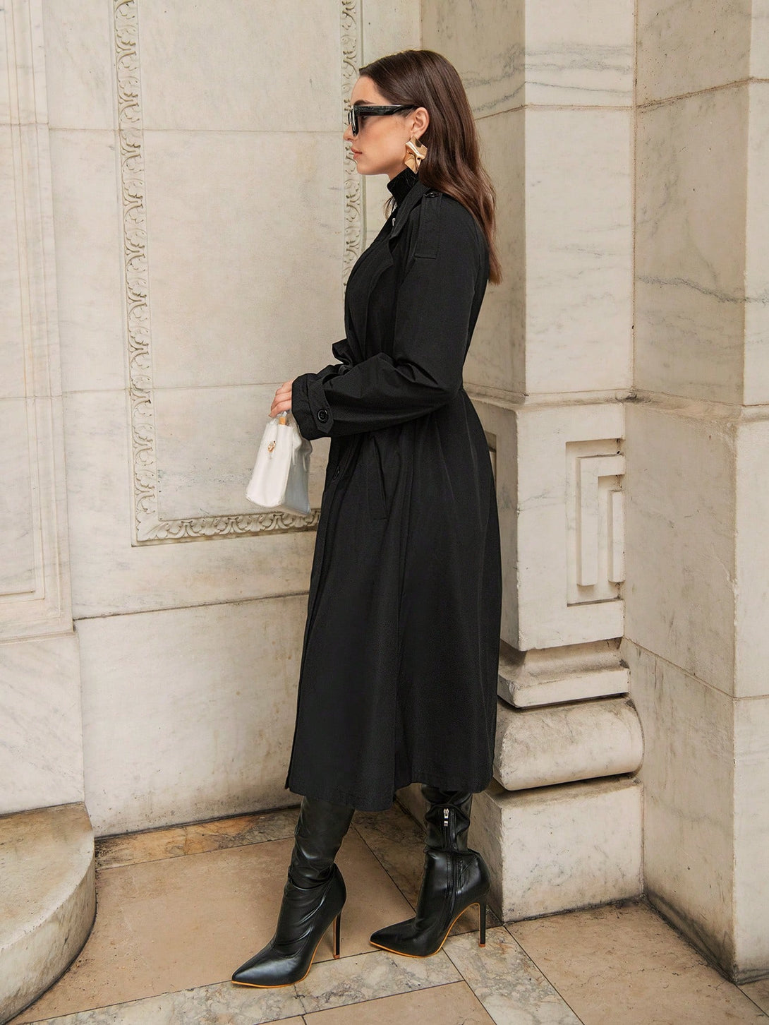Ropa de Mujer, Ropa de Exterior para Mujer, Gabardinas para Mujer, 21612099, Negro