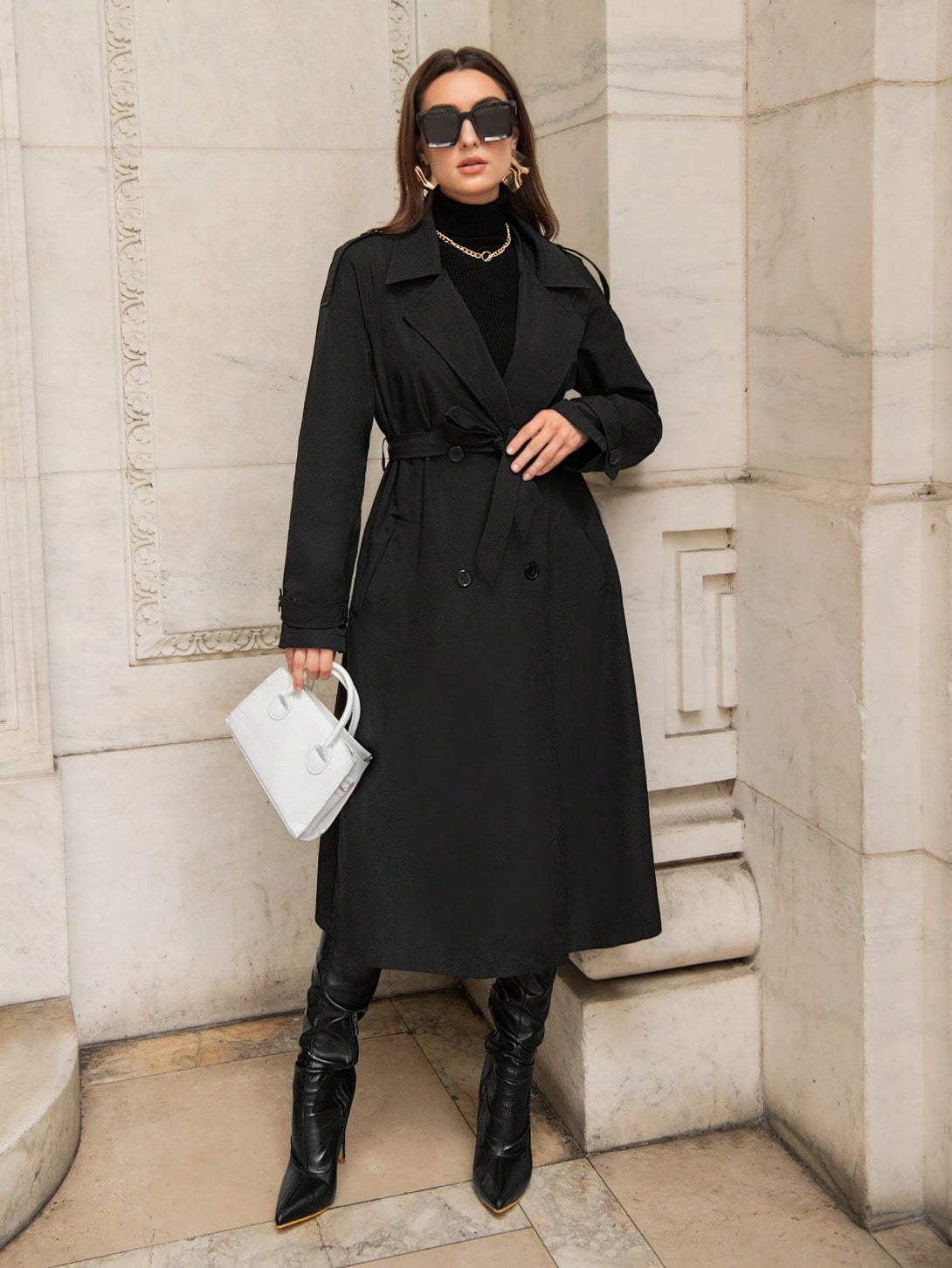Ropa de Mujer, Ropa de Exterior para Mujer, Gabardinas para Mujer, 21612099, Negro