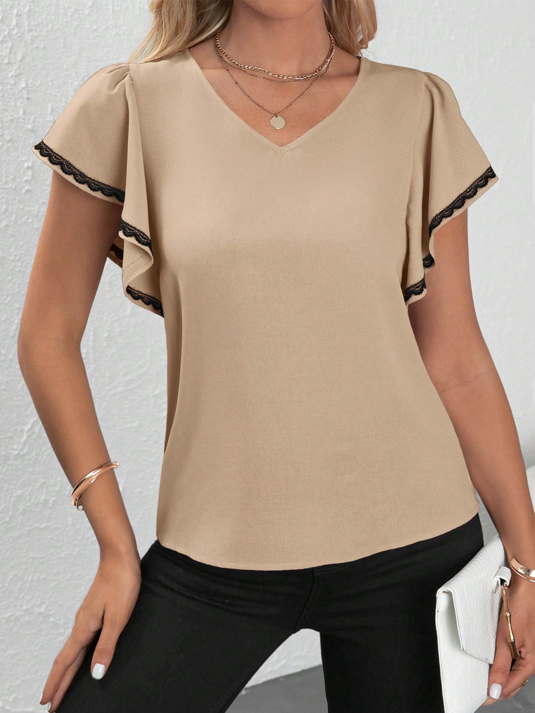 Ropa de Mujer, Ropa de Mujer, Tops & Blusas & Camisetas de Mujer, Blusas de Mujer, Colección de trajes de mujer, Camel