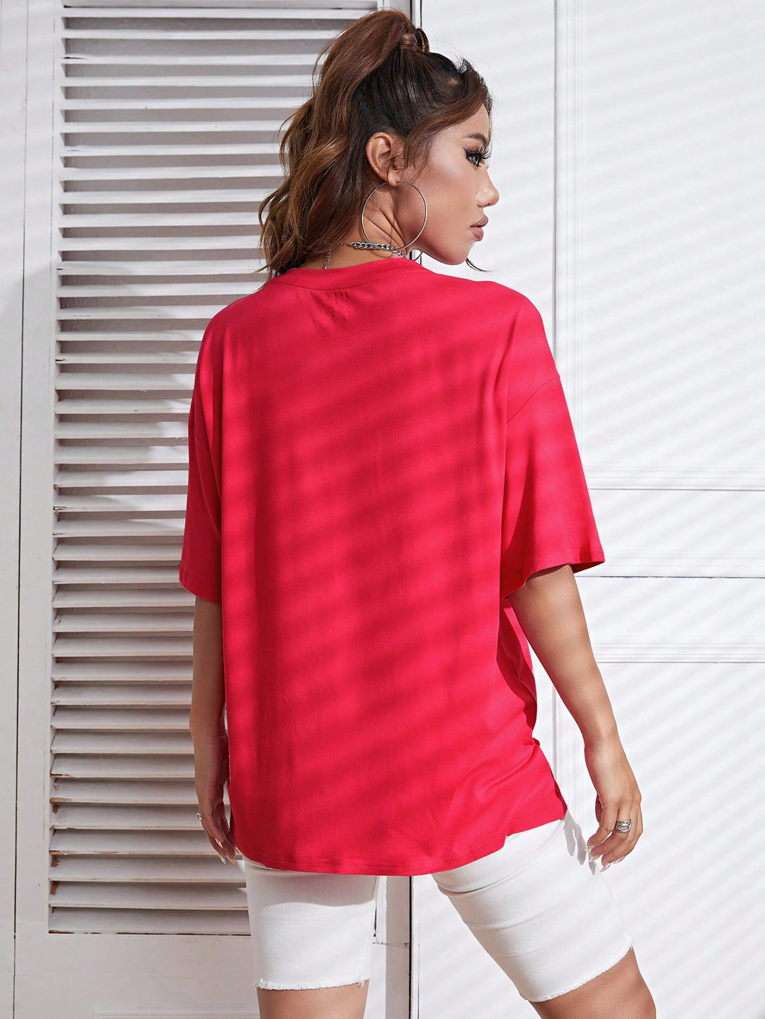 Ropa de Mujer, Ropa de Mujer, Tops & Blusas & Camisetas de Mujer, Camisetas de Mujer, Rojo