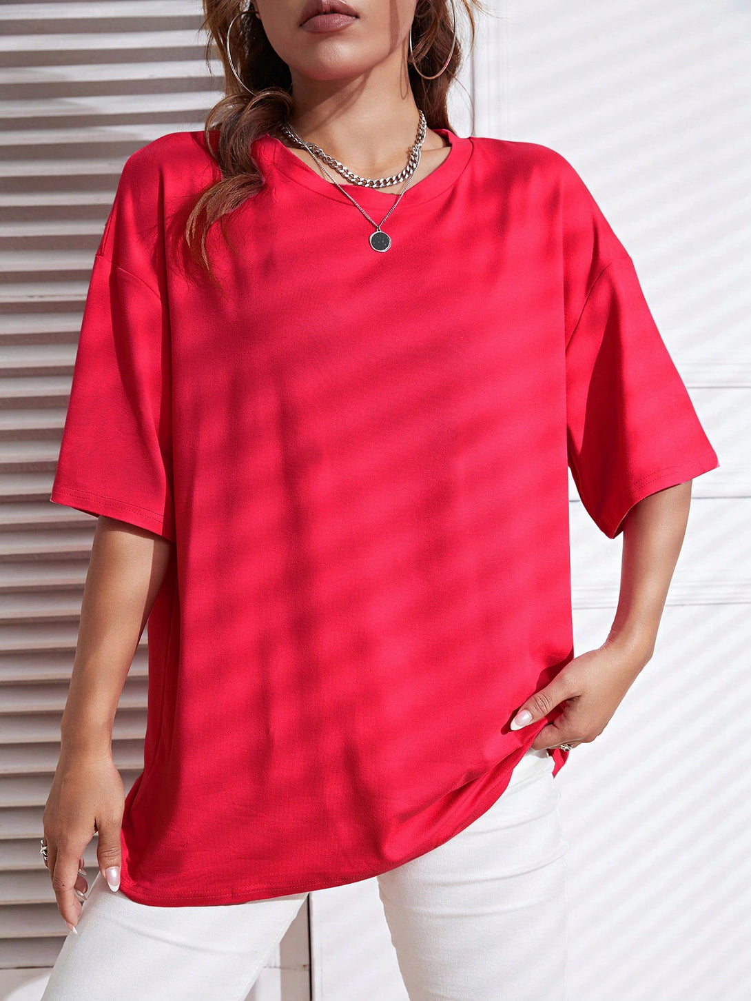 Ropa de Mujer, Ropa de Mujer, Tops & Blusas & Camisetas de Mujer, Camisetas de Mujer, Rojo