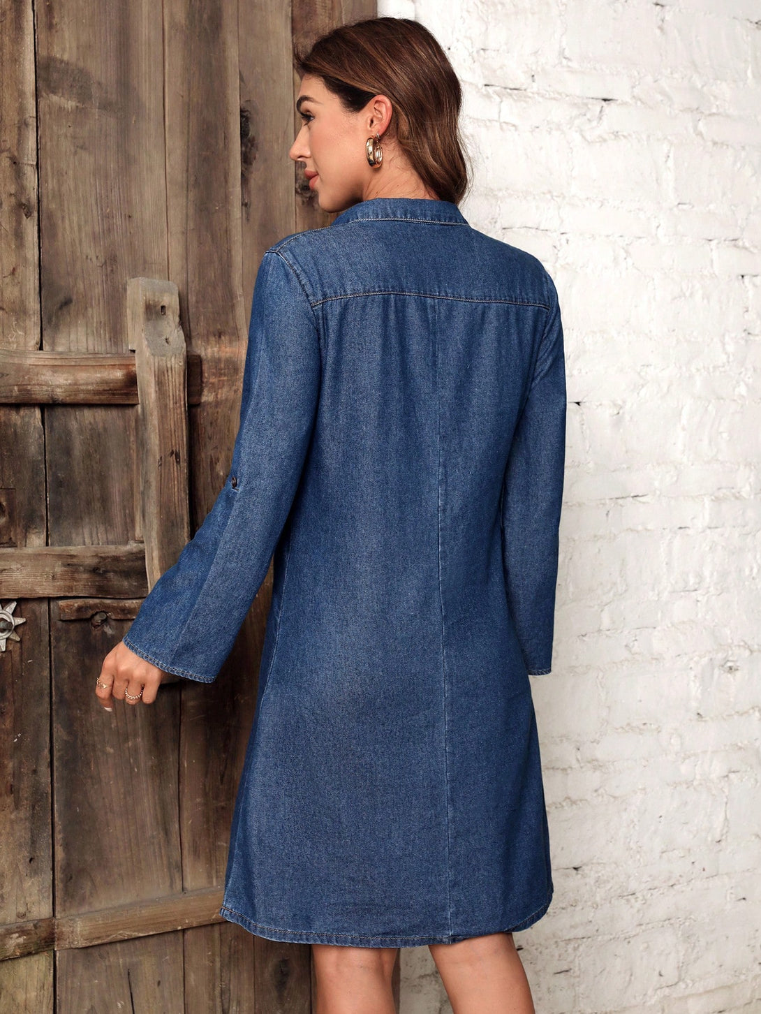 Ropa de Mujer, Mezclilla para mujer, Vestidos mezclilla de mujer, Colección de trajes de mujer, 22237512, Azul lavado oscuro