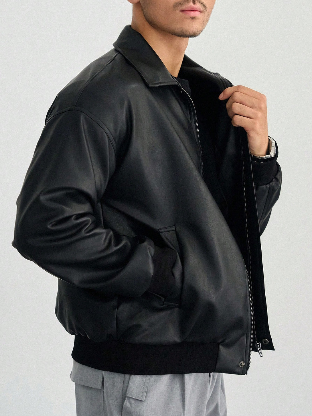 Hombres, Ropa de hombre, Chaquetas & Abrigos para Hombre, 22384893, Negro