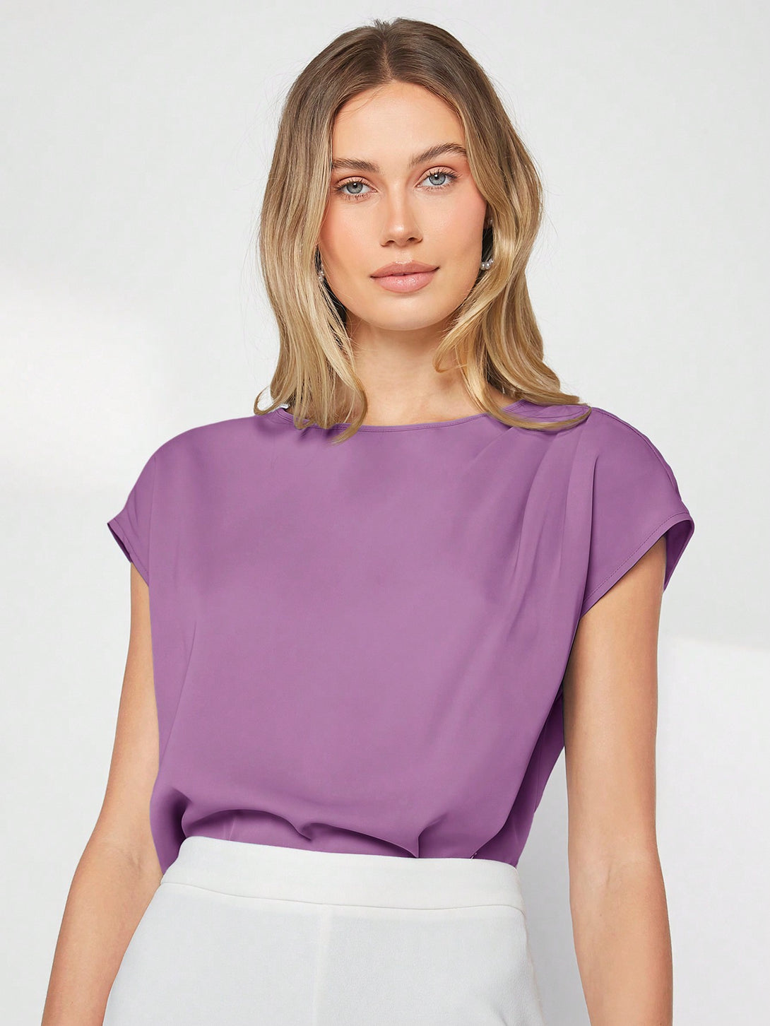 Ropa de Mujer, Ropa de Mujer, Tops & Blusas & Camisetas de Mujer, Blusas de Mujer, Morado