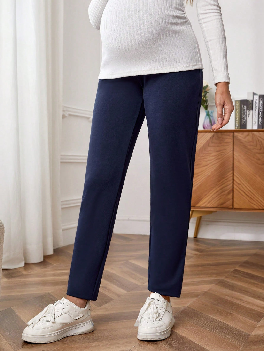 Ropa de Mujer, Ropa Premamá, Bottoms Premamá, Pantalones de maternidad, Azul Marino