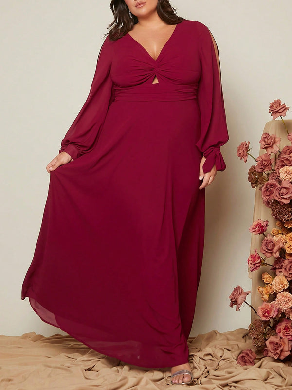 Ropa de Mujer, Bodas & Eventos, Boda Mujer Plus, Vestidos de Dama de Honor en Tallas Grandes, Rojo