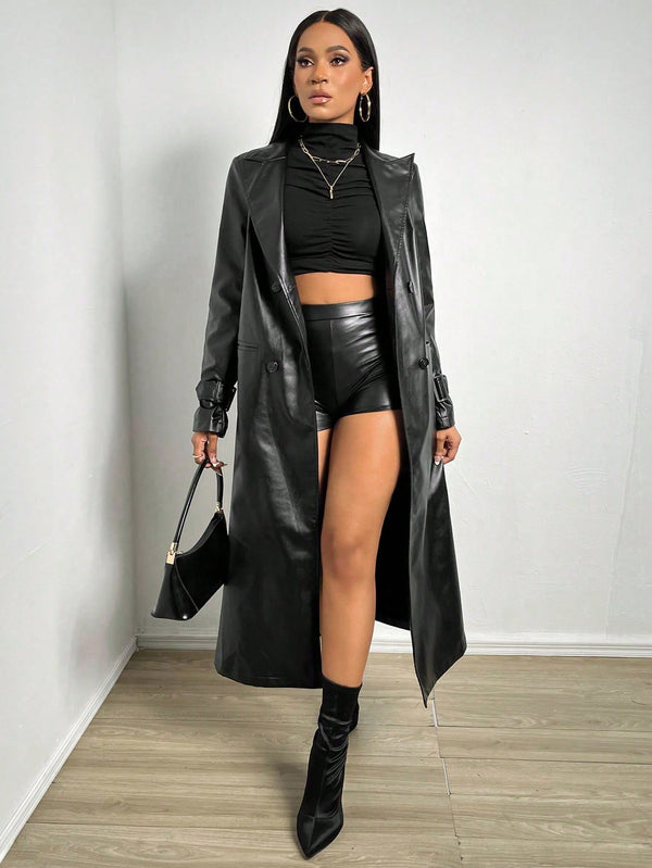 Ropa de Mujer, Ropa de Exterior para Mujer, Gabardinas para Mujer, Colección de trajes de mujer, 22163390, Negro