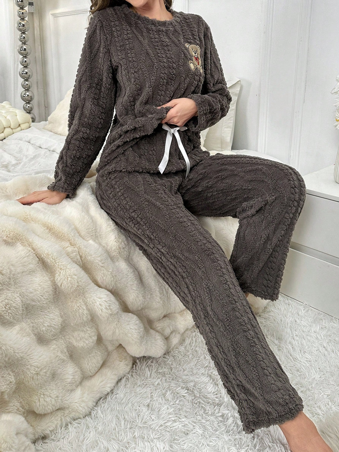 Ropa Interior y Ropa de Dormir, Pijama & Ropa de Descanso de Mujer, Ropa de Dormir para Mujeres, Sets de Pijamas de Mujer, pareja, 22943055, Gris Oscuro