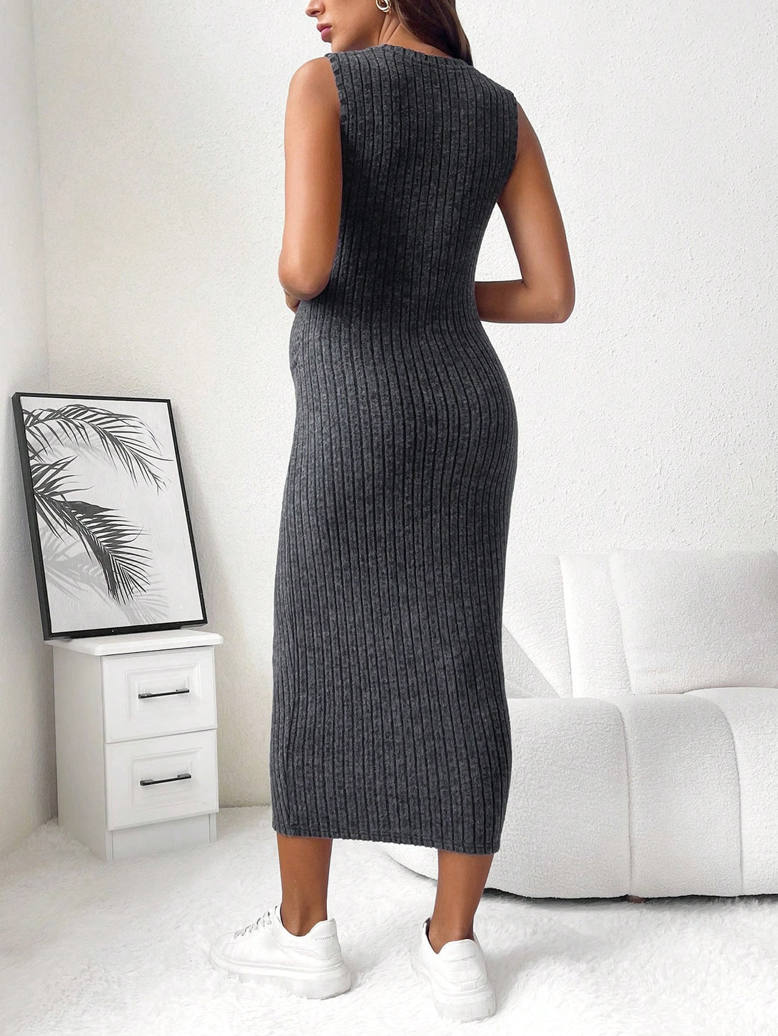 Ropa de Mujer, Ropa Premamá, Vestidos premamá, Gris Oscuro