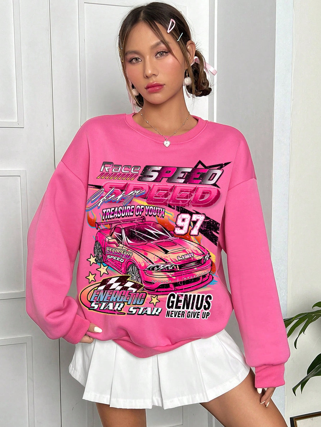 Ropa de Mujer, Ropa de Mujer, Sudaderas de Mujer, Colección de trajes de mujer, Rosa Fucsia