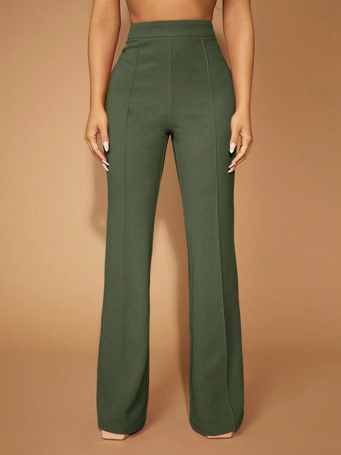 Ropa de Mujer, Ropa de Mujer, Bottoms de Mujer, Pantalones de Mujer, Colección de trajes de mujer, Verde militar