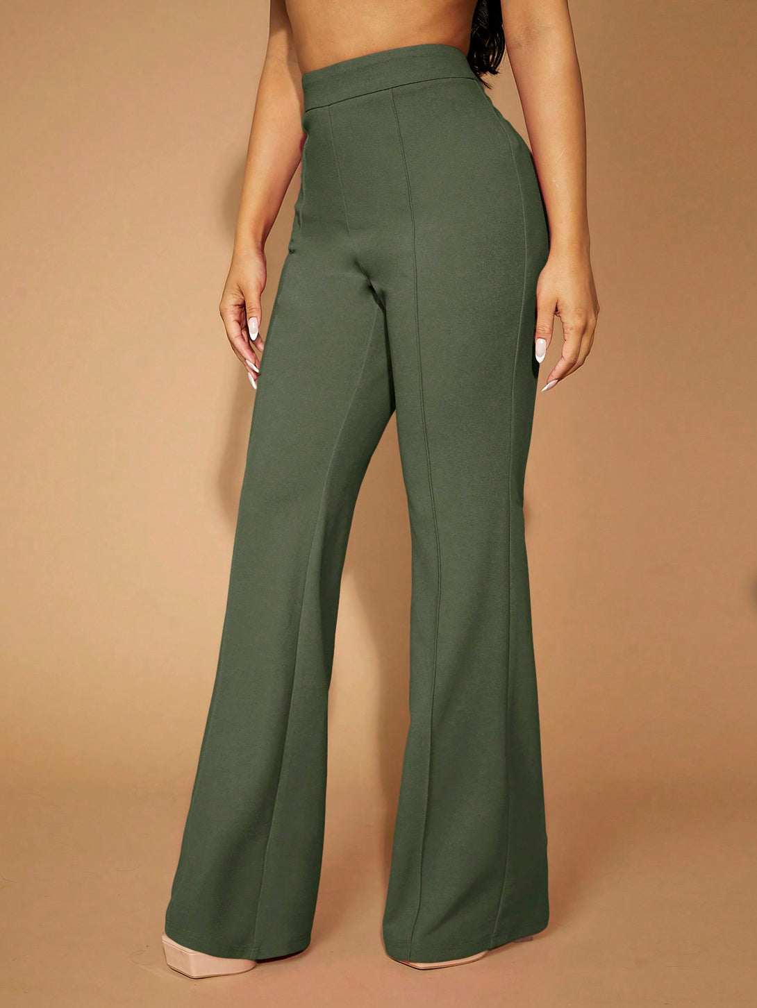 Ropa de Mujer, Ropa de Mujer, Bottoms de Mujer, Pantalones de Mujer, Colección de trajes de mujer, Verde militar