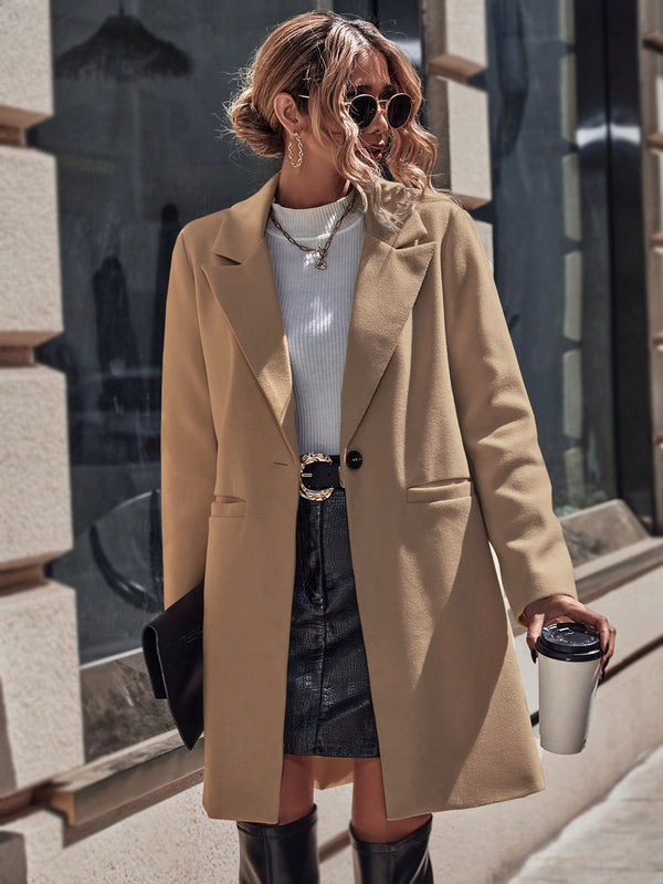 Ropa de Mujer, Ropa de Exterior para Mujer, Abrigos de Mujer, 23083832, Caqui