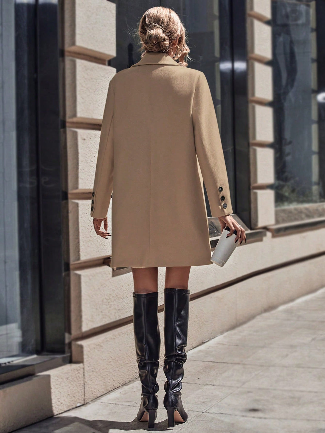 Ropa de Mujer, Ropa de Exterior para Mujer, Abrigos de Mujer, 23083832, Caqui