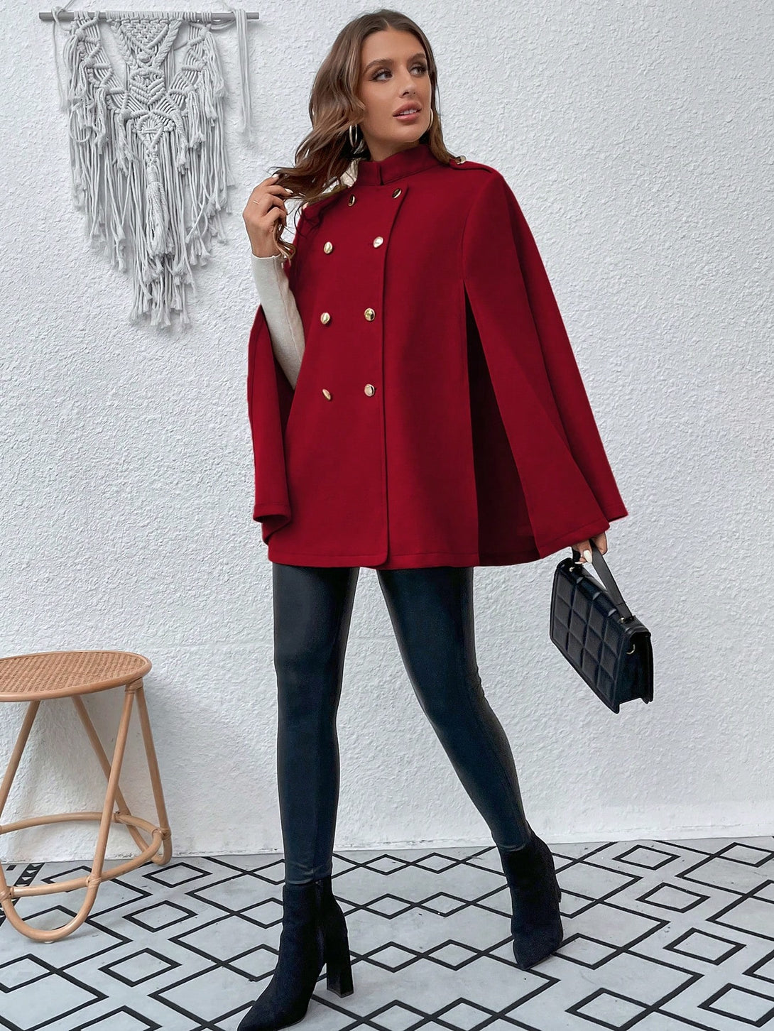 Ropa de Mujer, Ropa de Exterior para Mujer, Abrigos de Mujer, 23255191, Rojo