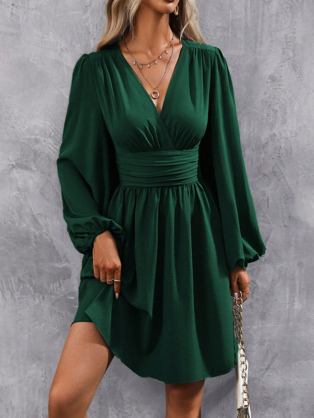 Ropa de Mujer, Ropa de Mujer, Vestidos de mujer, Vestidos cortos de mujer, Colección de trajes de mujer, Verde Oscuro