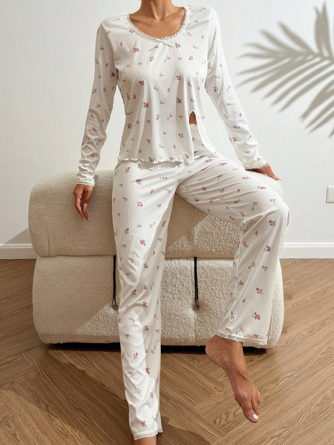 Ropa Interior y Ropa de Dormir, Pijama & Ropa de Descanso de Mujer, Ropa de Dormir para Mujeres, Sets de Pijamas de Mujer, 23660281, Blanco