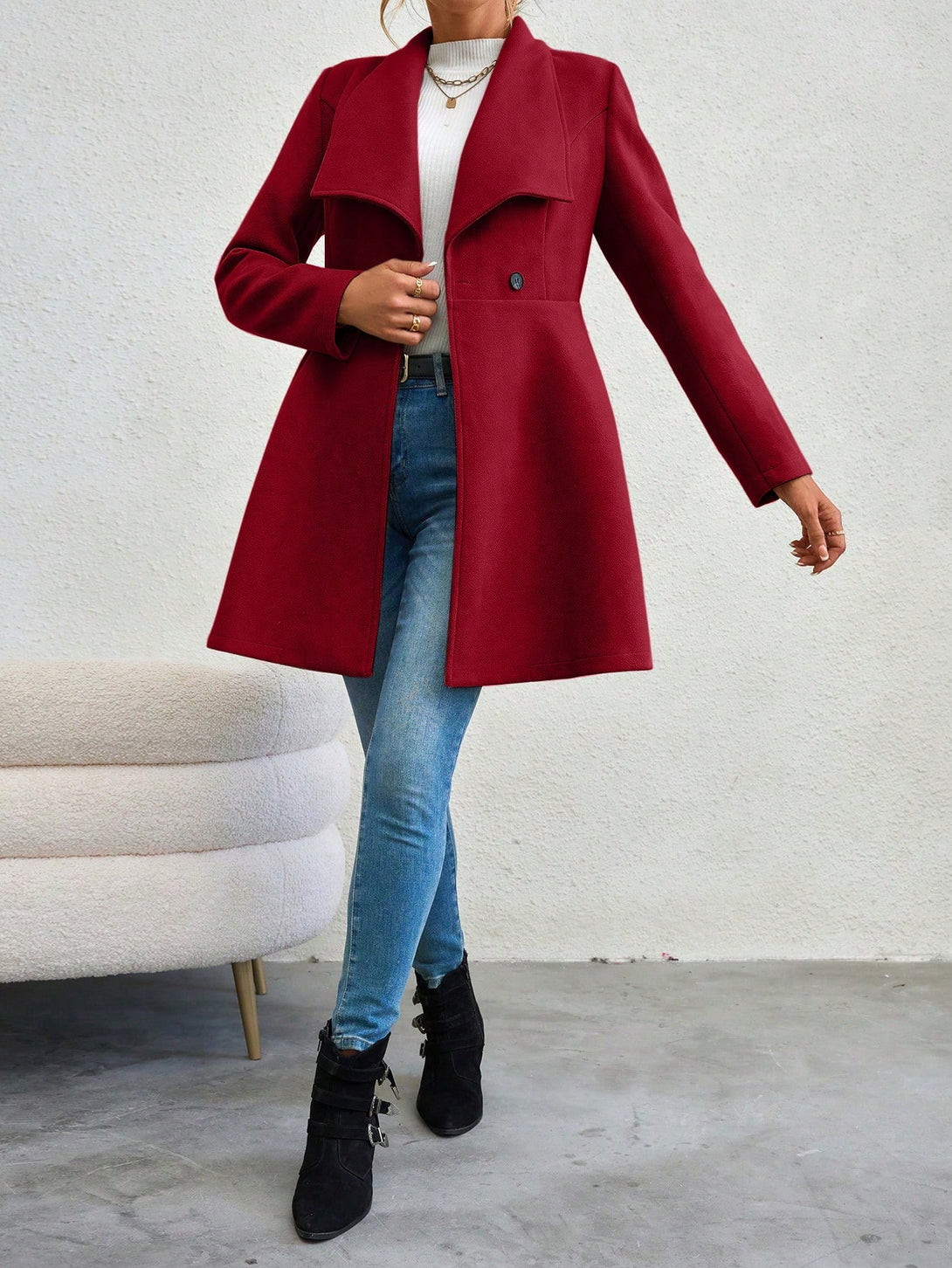 Ropa de Mujer, Ropa de Exterior para Mujer, Abrigos de Mujer, 23450814, Burdeos