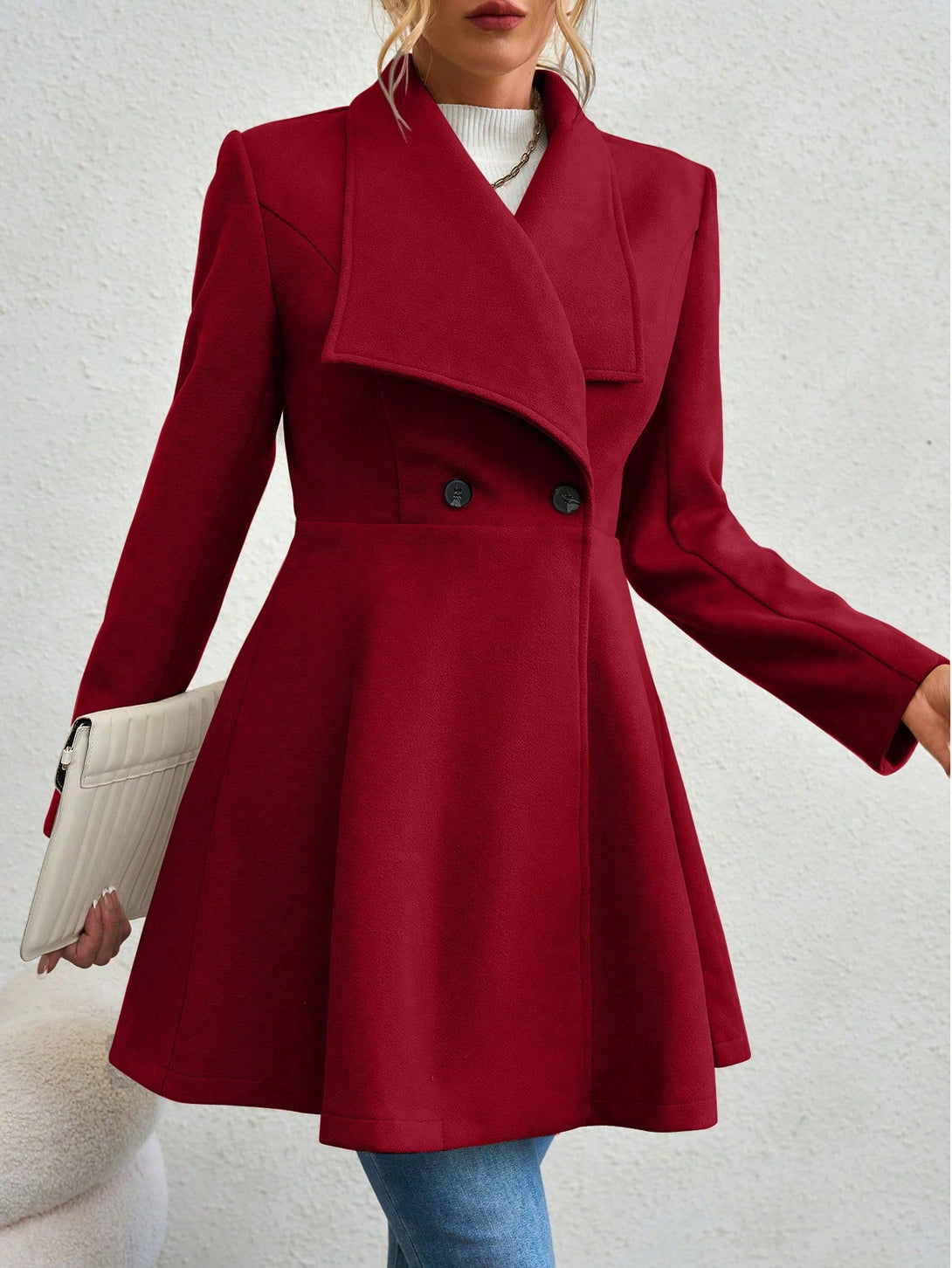 Ropa de Mujer, Ropa de Exterior para Mujer, Abrigos de Mujer, 23450814, Burdeos