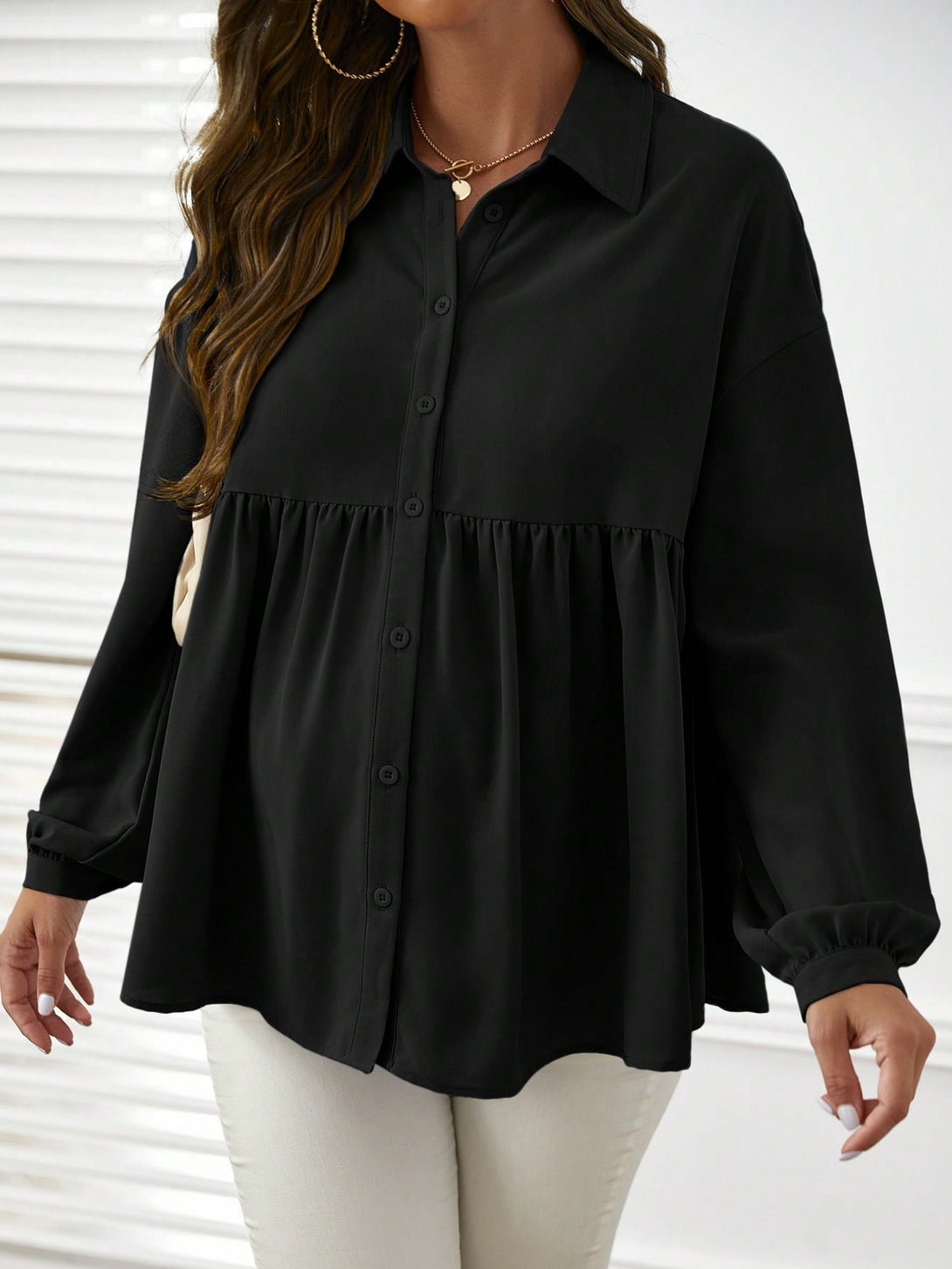 Ropa de Mujer, Ropa Premamá, Tops Premamá, Camisas premamá, Negro