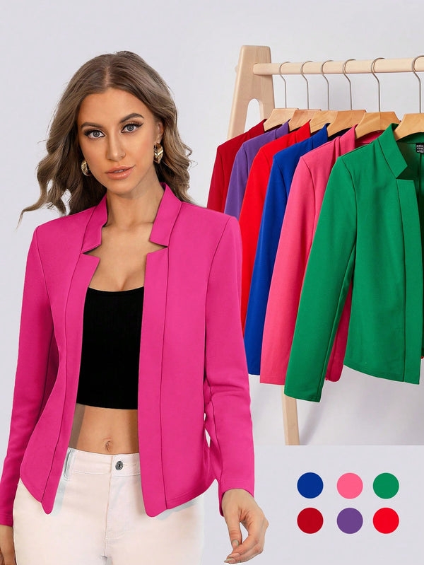 Ropa de Mujer, Ropa de Mujer, Trajes de Mujer, Blazers ligeros para mujer, Rosa Fucsia