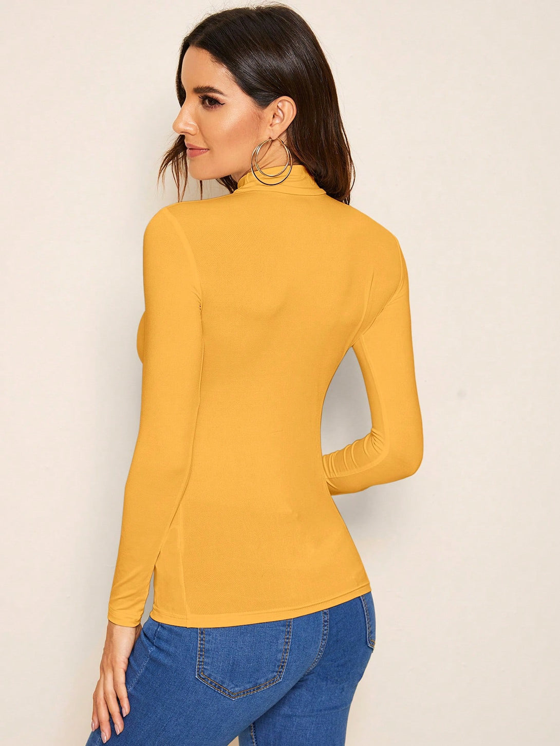 Ropa de Mujer, Ropa de Mujer, Tops & Blusas & Camisetas de Mujer, Camisetas de Mujer, Amarillo Mostaza