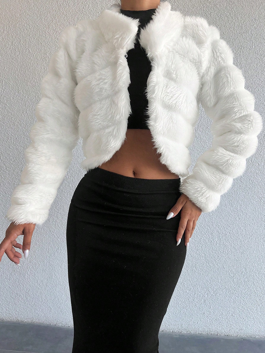 Ropa de Mujer, Ropa de Exterior para Mujer, Abrigos de Pieles Similares para Mujer, 23608747, Blanco