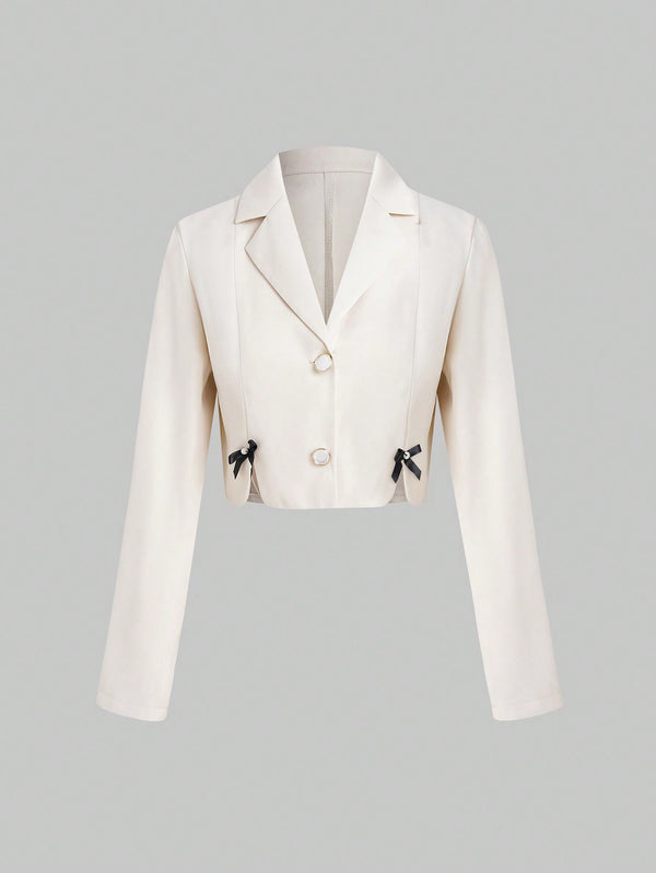 Ropa de Mujer, Trajes de Mujer, Blazers ligeros para mujer, Colección de trajes de mujer, 23696542, Albaricoque