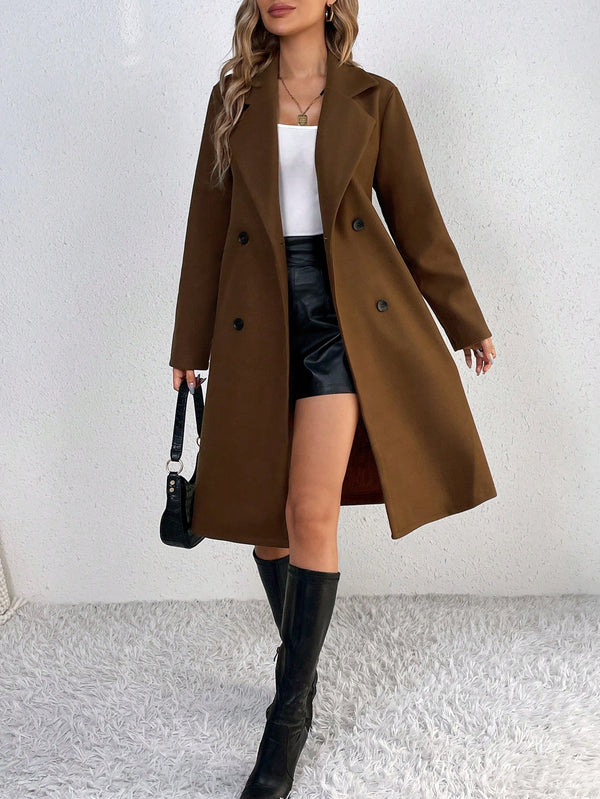 Ropa de Mujer, Ropa de Exterior para Mujer, Abrigos de Mujer, 23775892, Café integral