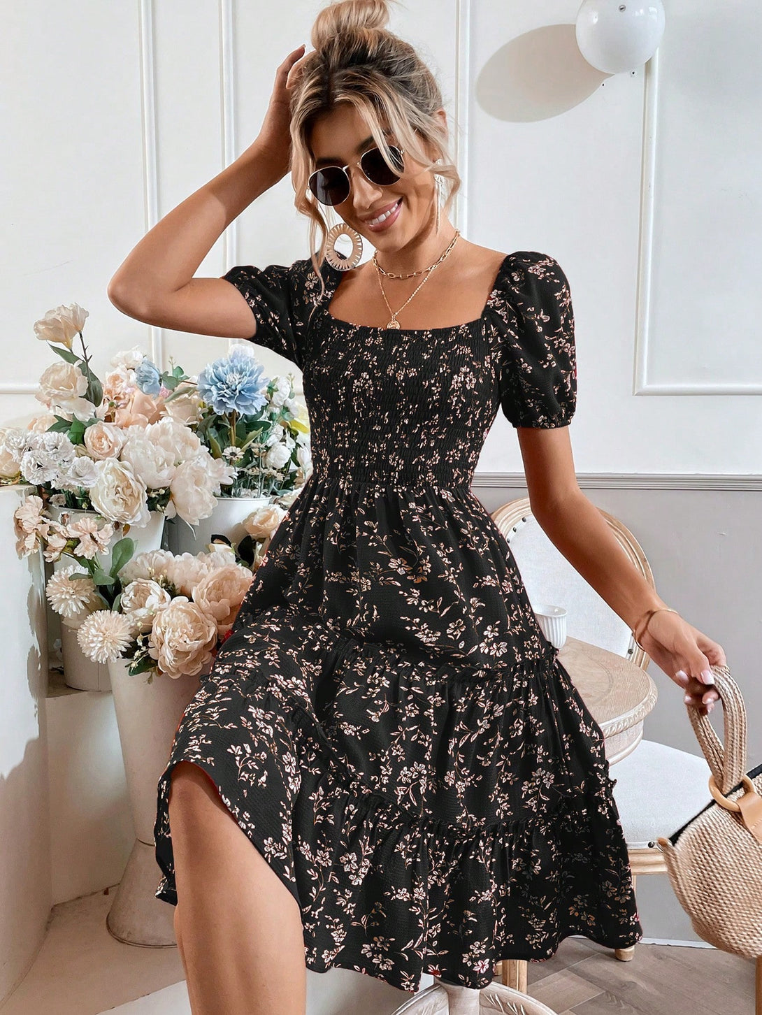 Ropa de Mujer, Ropa de Mujer, Vestidos de mujer, Vestidos midi para mujer, Negro