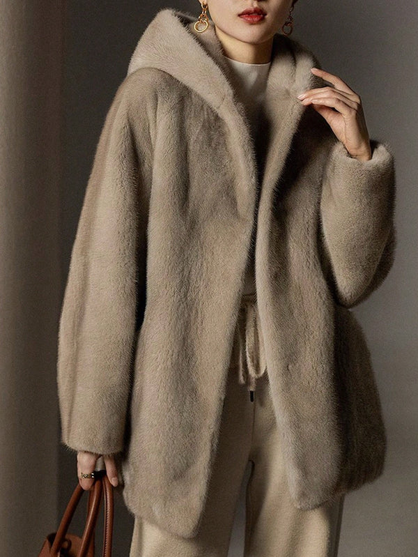Ropa de Mujer, Ropa de Exterior para Mujer, Abrigos de Pieles Similares para Mujer, Colección de trajes de mujer, 23985980, Gris