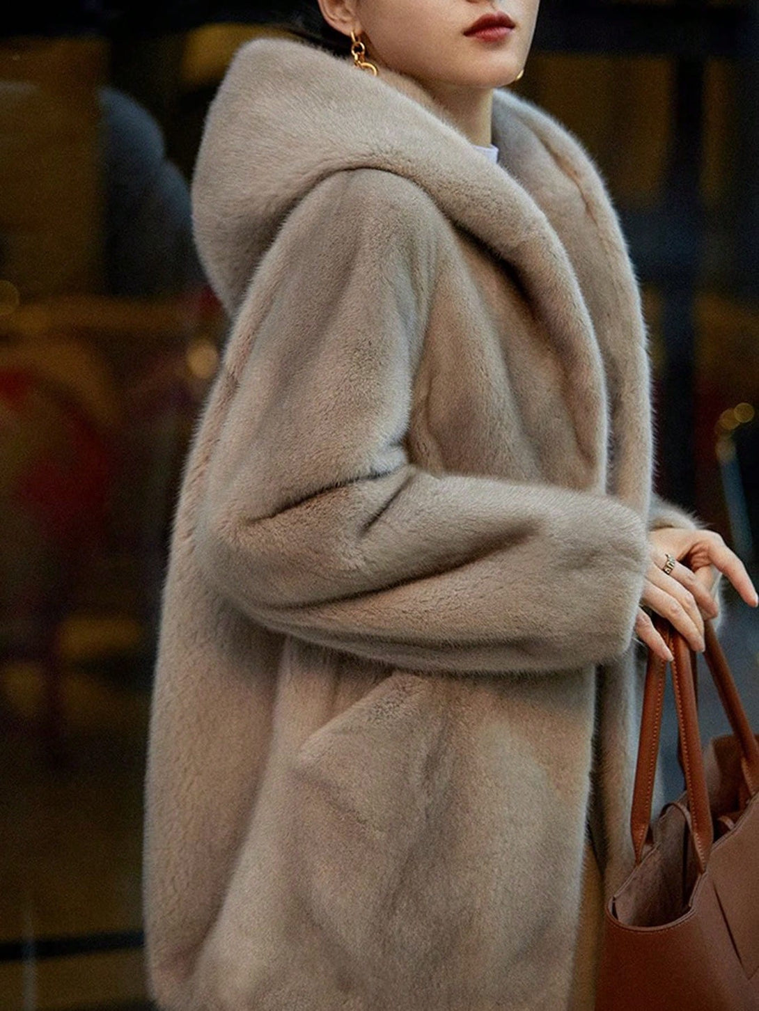 Ropa de Mujer, Ropa de Exterior para Mujer, Abrigos de Pieles Similares para Mujer, Colección de trajes de mujer, 23985980, Gris
