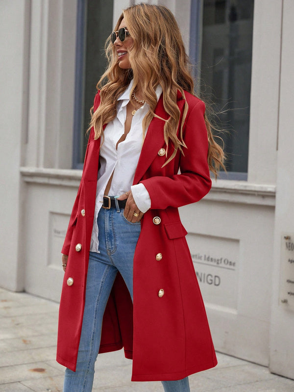Ropa de Mujer, Ropa de Exterior para Mujer, Abrigos de Mujer, Colección de trajes de mujer, 24022304, Rojo