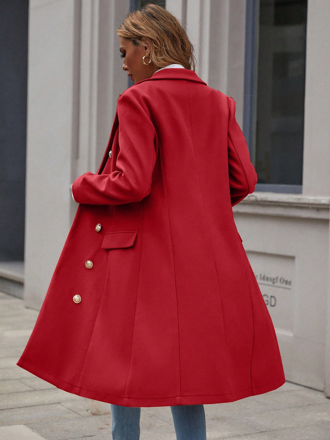 Ropa de Mujer, Ropa de Exterior para Mujer, Abrigos de Mujer, Colección de trajes de mujer, 24022304, Rojo