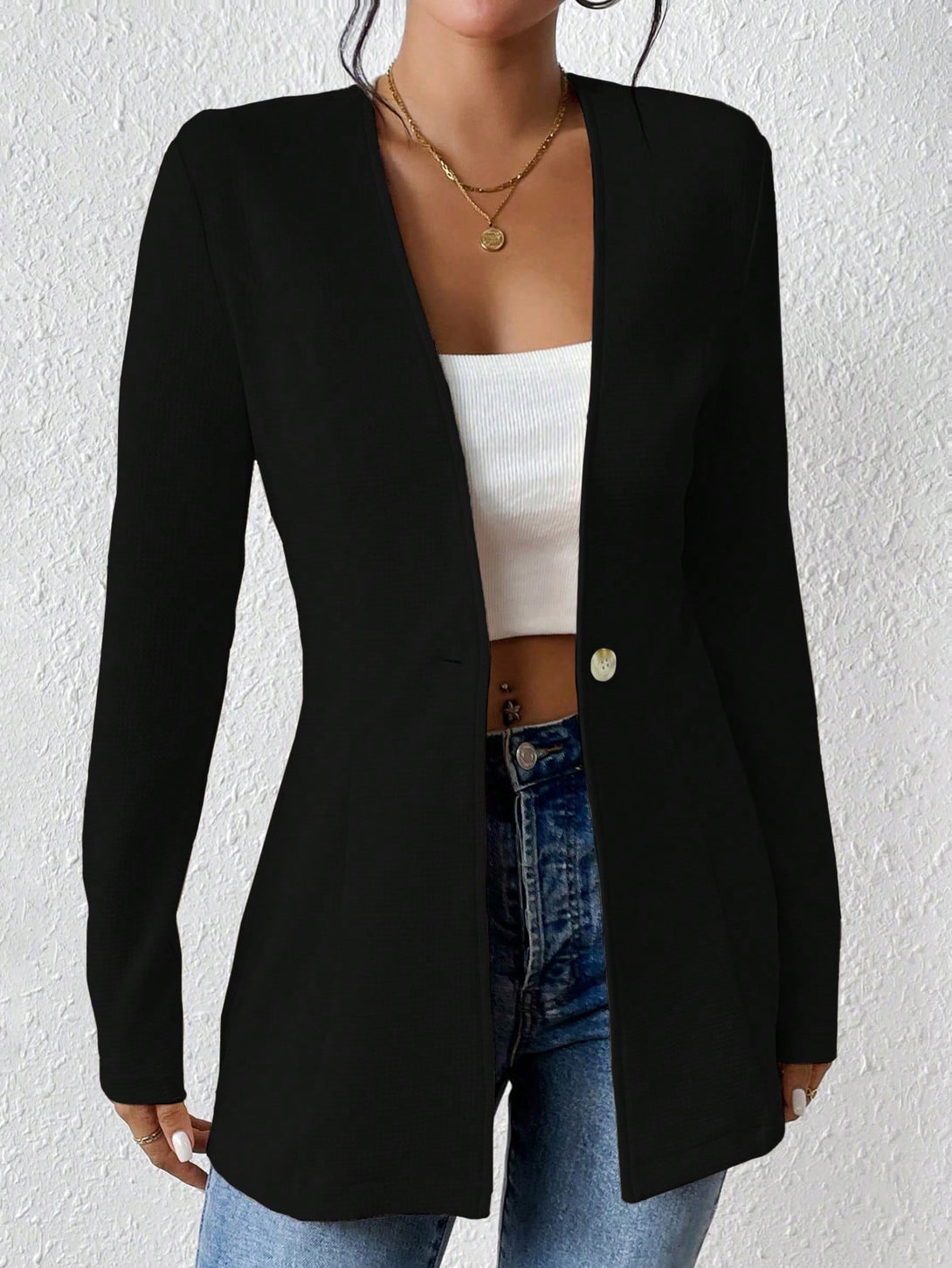 Ropa de Mujer, Trajes de Mujer, Blazers de Mujer, Colección de trajes de mujer, 24035229, Negro